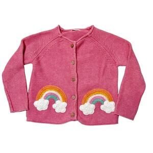 Next Embroidered Rainbow Cardigan Sweater Size 1.5-2 years